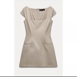 Zara Women's Mini Dress - Beige
